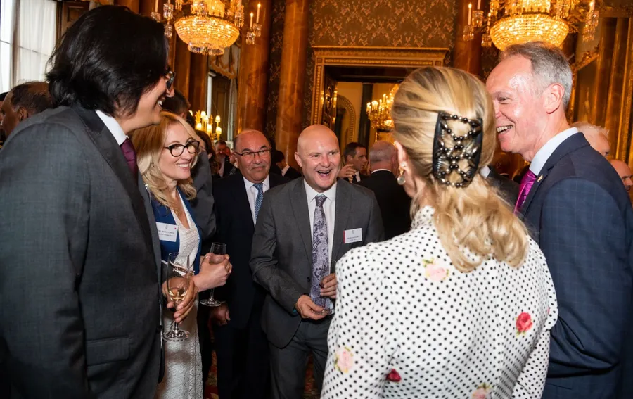 Matthew Ford, co-founder of Bit Zesty, with Kings Awards for Enterprise secretary Nicola&nbsp; Burno, and Sophie, Duchess of Edinburgh.